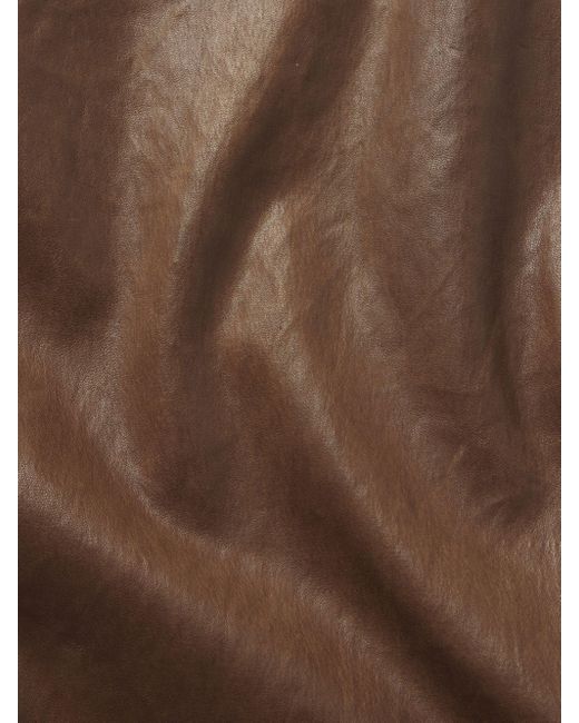 FRAME Brown Le Slim Palazzo Leather