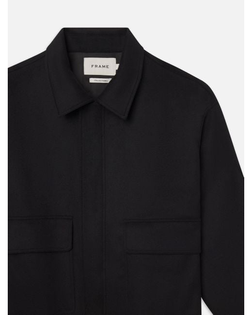 FRAME Black Wool Cashmere Blouson for men