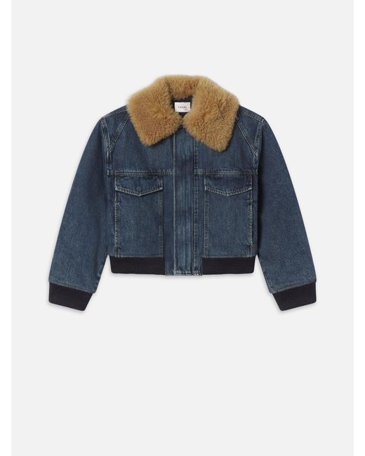 FRAME Blue The Shearling Aviator