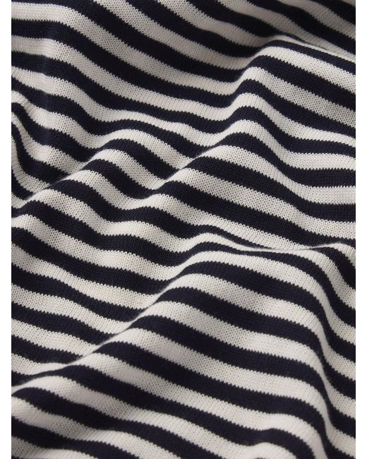 FRAME Gray The Striped Slouchy Sweater