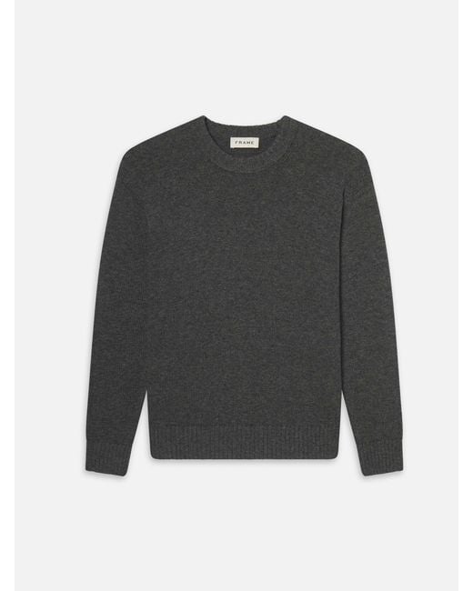 FRAME Gray Cashmere Crewneck Sweater