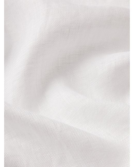 FRAME White The Linen V-neck Popover Top