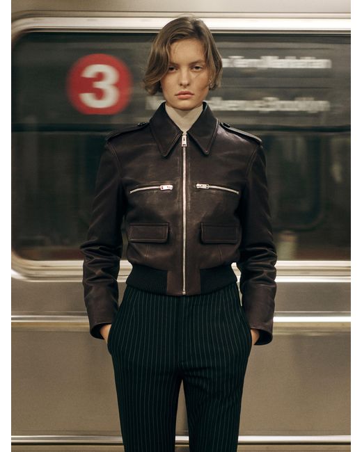 FRAME Brown The Aviator Jacket