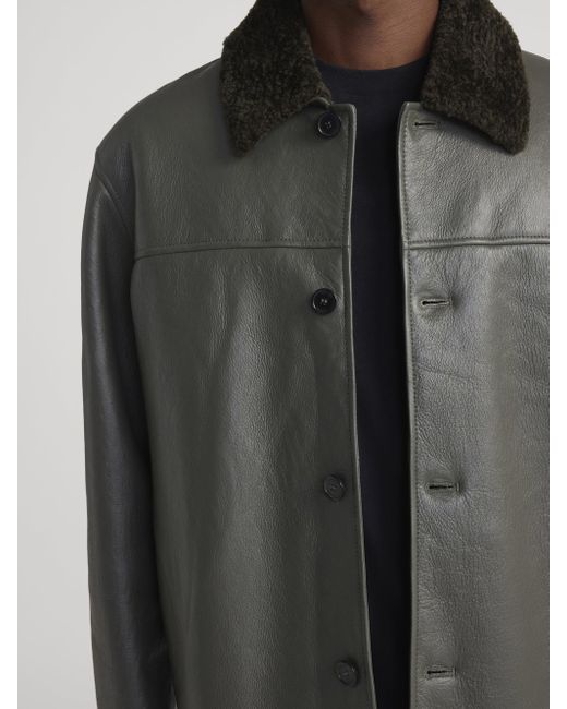 FRAME Green Shearling Jacket for men