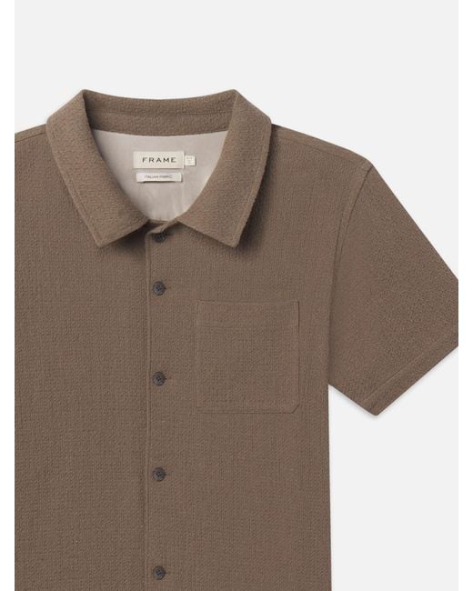 FRAME Brown Open Weave Shirt