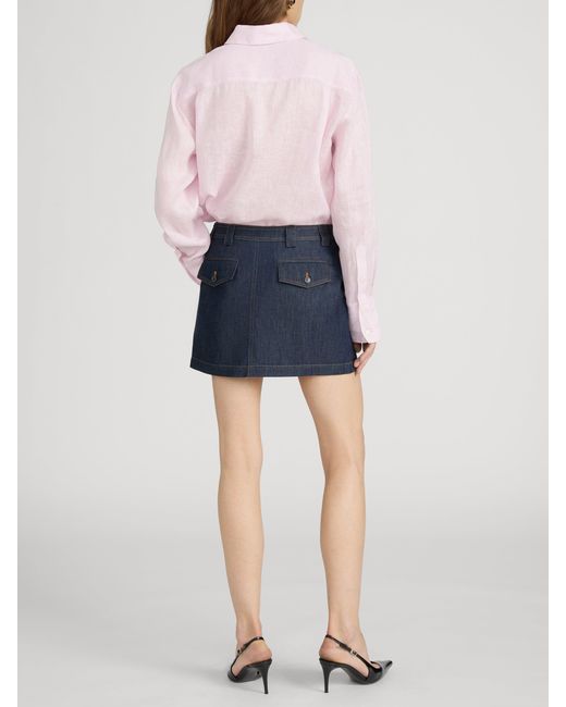 FRAME Blue The Denim Utility Skirt