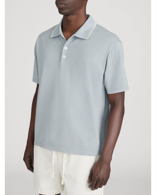 FRAME Gray Light Pique Polo for men
