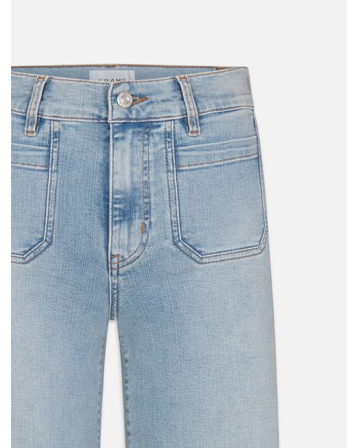 FRAME Blue Le Slim Palazzo Long Modernist Pocket