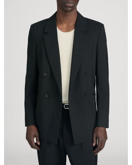 FRAME Black Tropical Wool Unlined Blazer for men