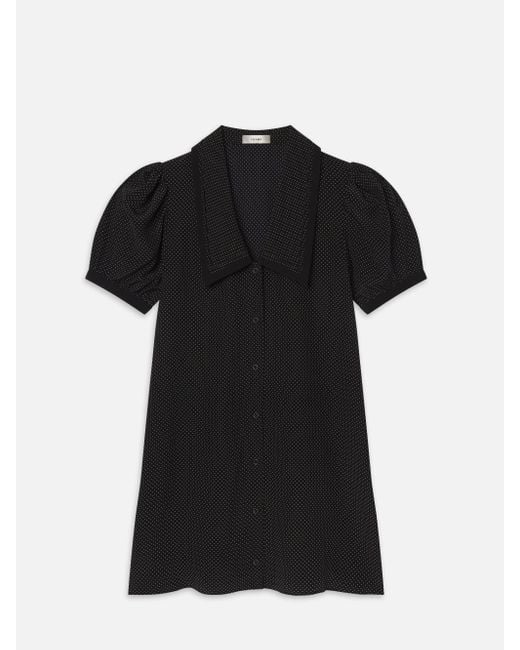 FRAME Black The Polka Dot Sailor Dress