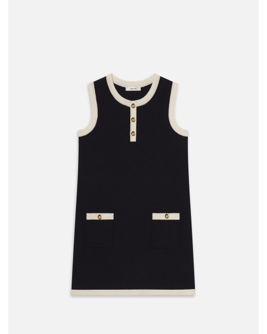 FRAME Black The Mixed Dress