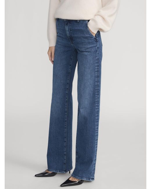 FRAME Blue The Straight Trouser
