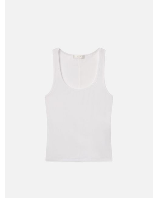 FRAME White Rib Scoop Neck Tank