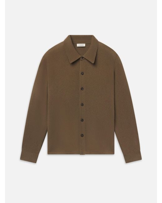 FRAME Natural Boiled Wool Shirt Sweater for men