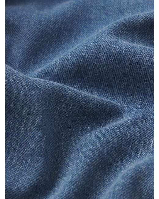 FRAME Blue The Denim V-neck Popover Top
