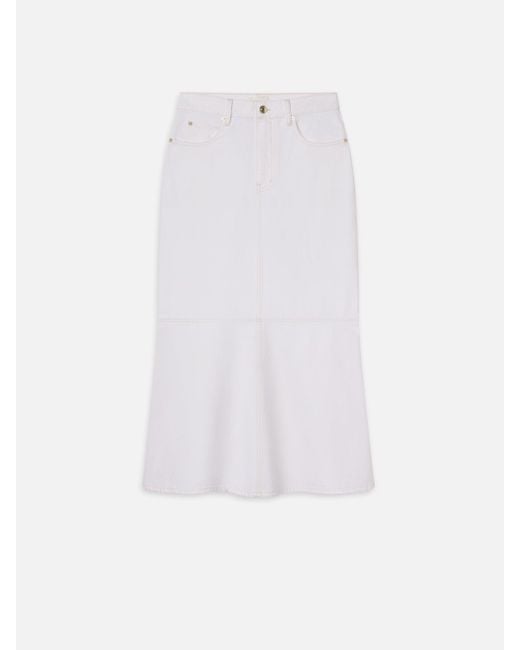 FRAME White The Flounce Skirt