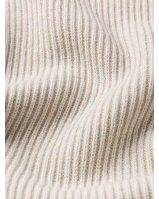 FRAME White Ribbed Crewneck Sweater for men