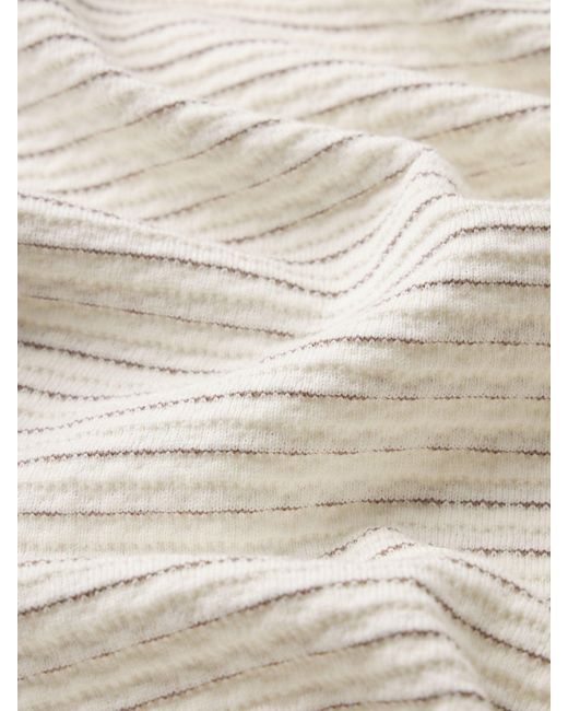 FRAME White Jacquard Stripe Tee for men