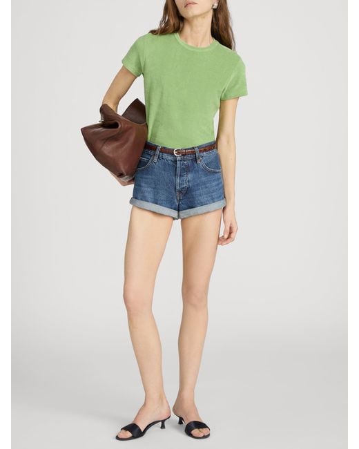 FRAME Green The Terry Baby Tee