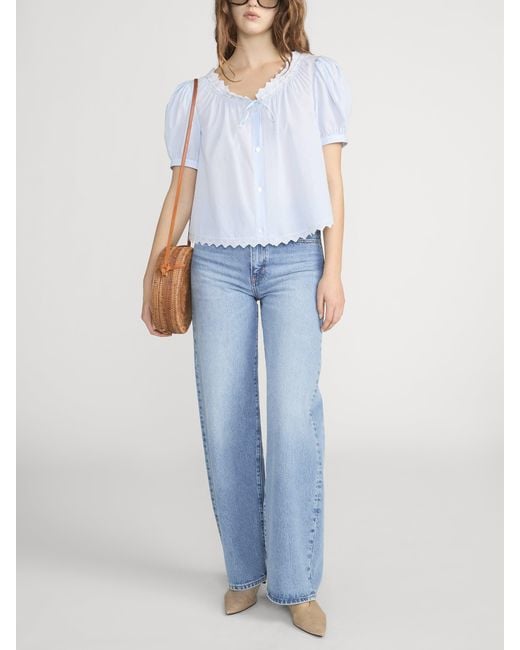 FRAME Blue The Serene Top