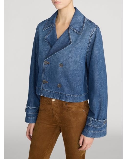 FRAME Blue The Denim Uniform Trench