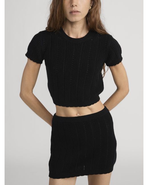 FRAME Black The Getaway Top