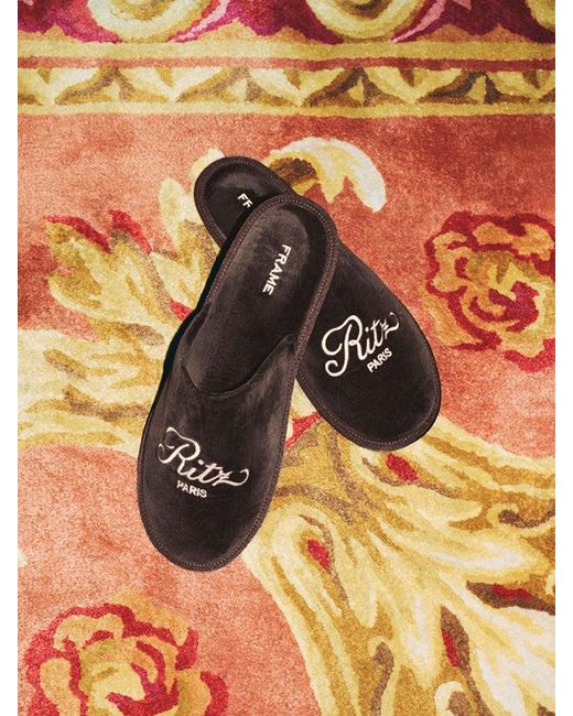 FRAME Black Ritz House Slippers