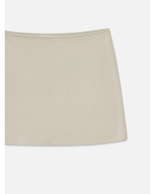 FRAME White The Leather Mini Skirt