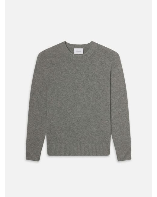 FRAME Gray Cashmere Crewneck Sweater for men