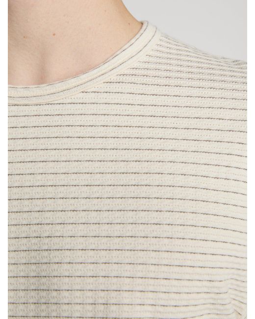 FRAME White Jacquard Stripe Tee for men