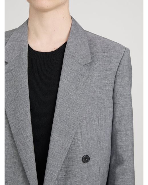 FRAME Gray Unlined Double Breasted Blazer for men