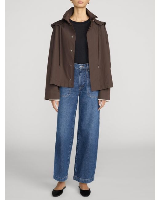 FRAME Brown The Cropped Canopy Jacket