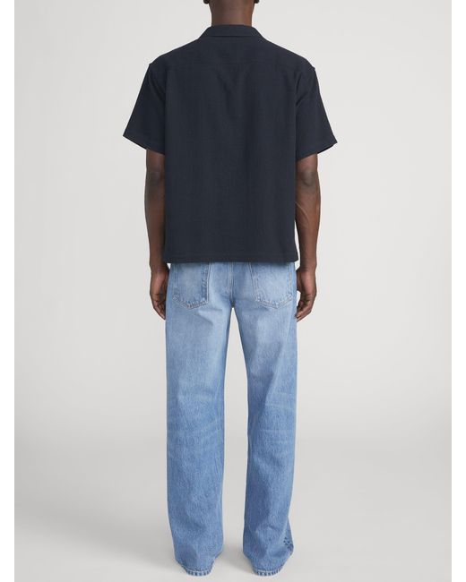 FRAME Blue Open Weave Shirt