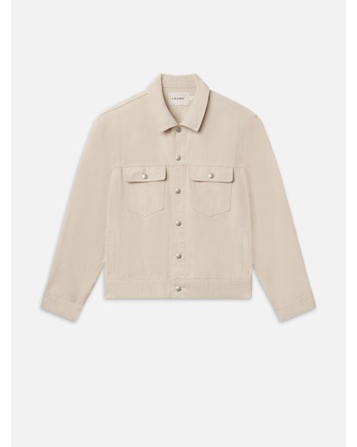 FRAME White Modern Canvas Jacket for men