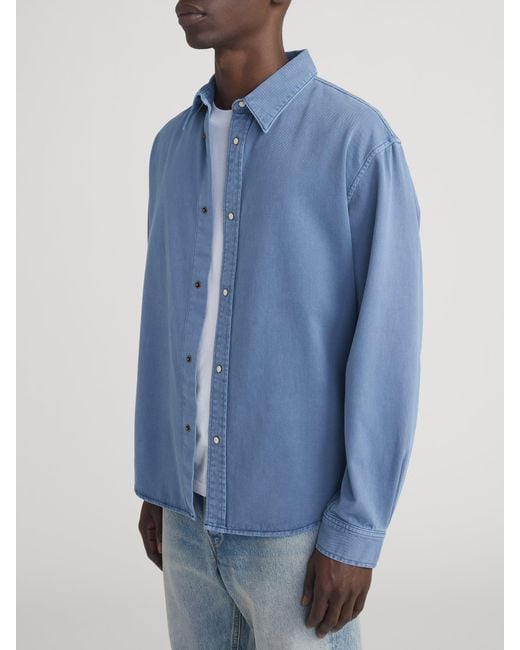 FRAME Blue Classic Cotton Shirt for men