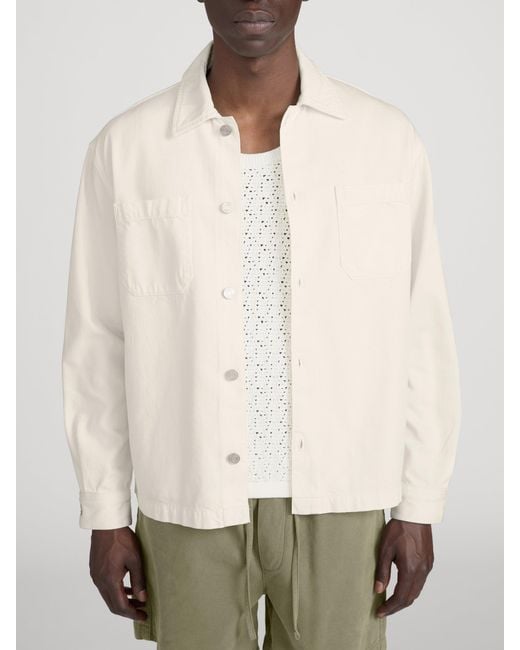 FRAME White Lightweight Shirt Jacket for men