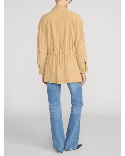 FRAME Natural The Suede Safari Jacket