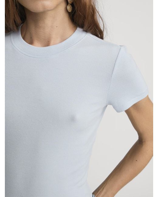 FRAME Blue The Rib Baby Tee