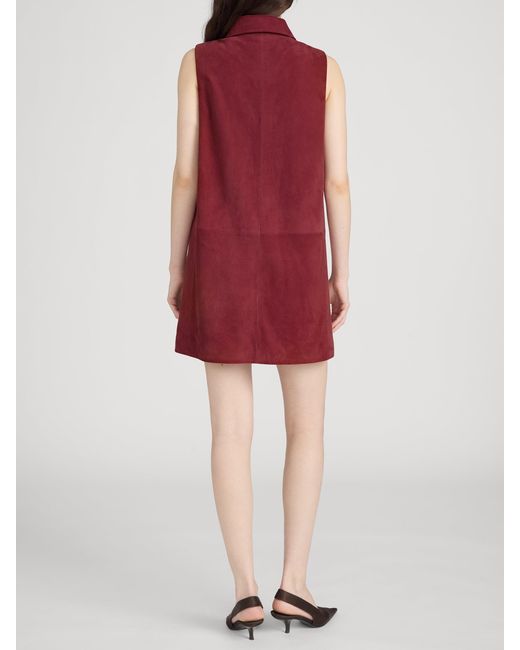 FRAME Red The Suede City Shift Dress