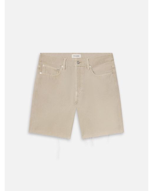 FRAME Natural Relaxed Short Raw Hem