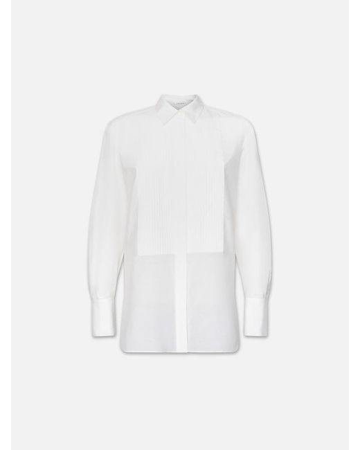 FRAME White The Oversized Tuxedo Shirt