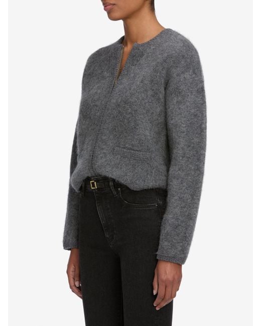 FRAME Black The Lofty Crochet Cardi