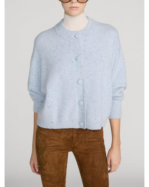 FRAME Blue The Lightweight Fleck Cardi