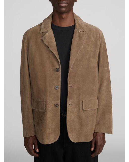 FRAME Brown Suede Blazer for men