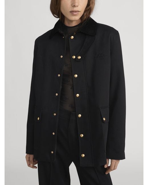 FRAME Black The Ritz Hunting Jacket