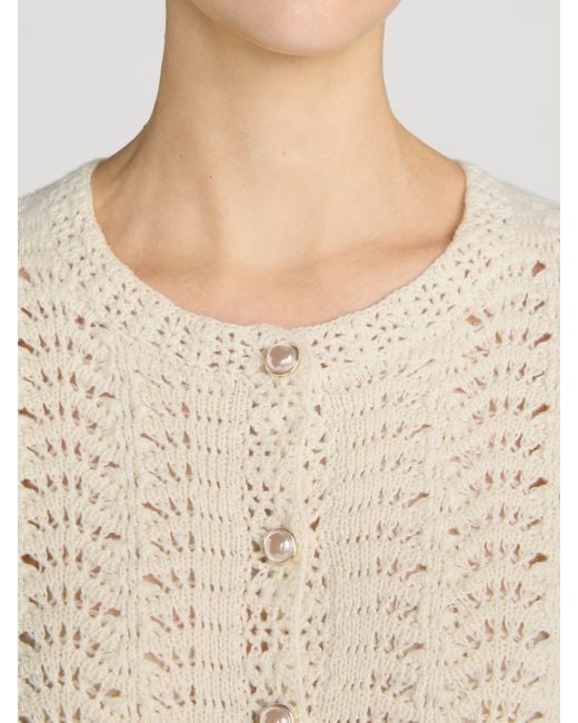 FRAME White The Chevron Knit Cardi