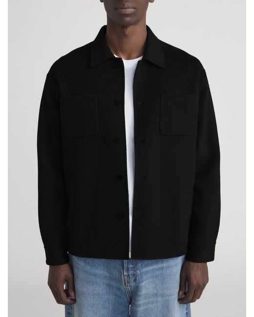 FRAME Black Double Face Wool Trucker for men