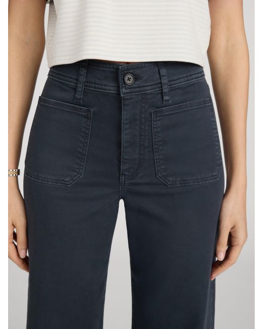 FRAME Blue Le Slim Palazzo Harbor Pocket
