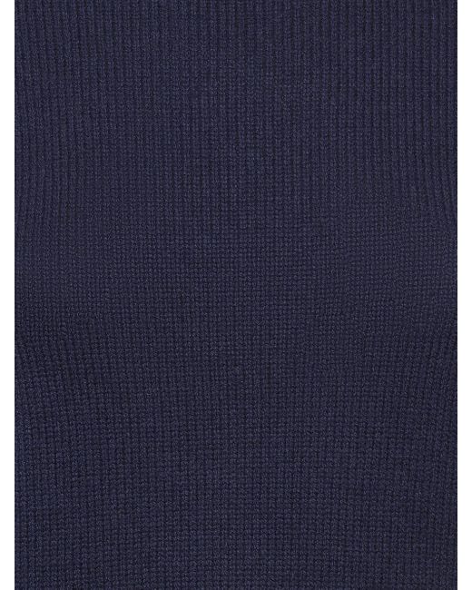 FRAME Blue Cashmere Turtleneck Sweater