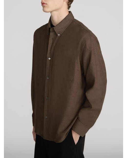 FRAME Brown Wool Blend Shirt for men